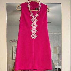 Vince Camuto Fuchsia Mini Dress with White Trim